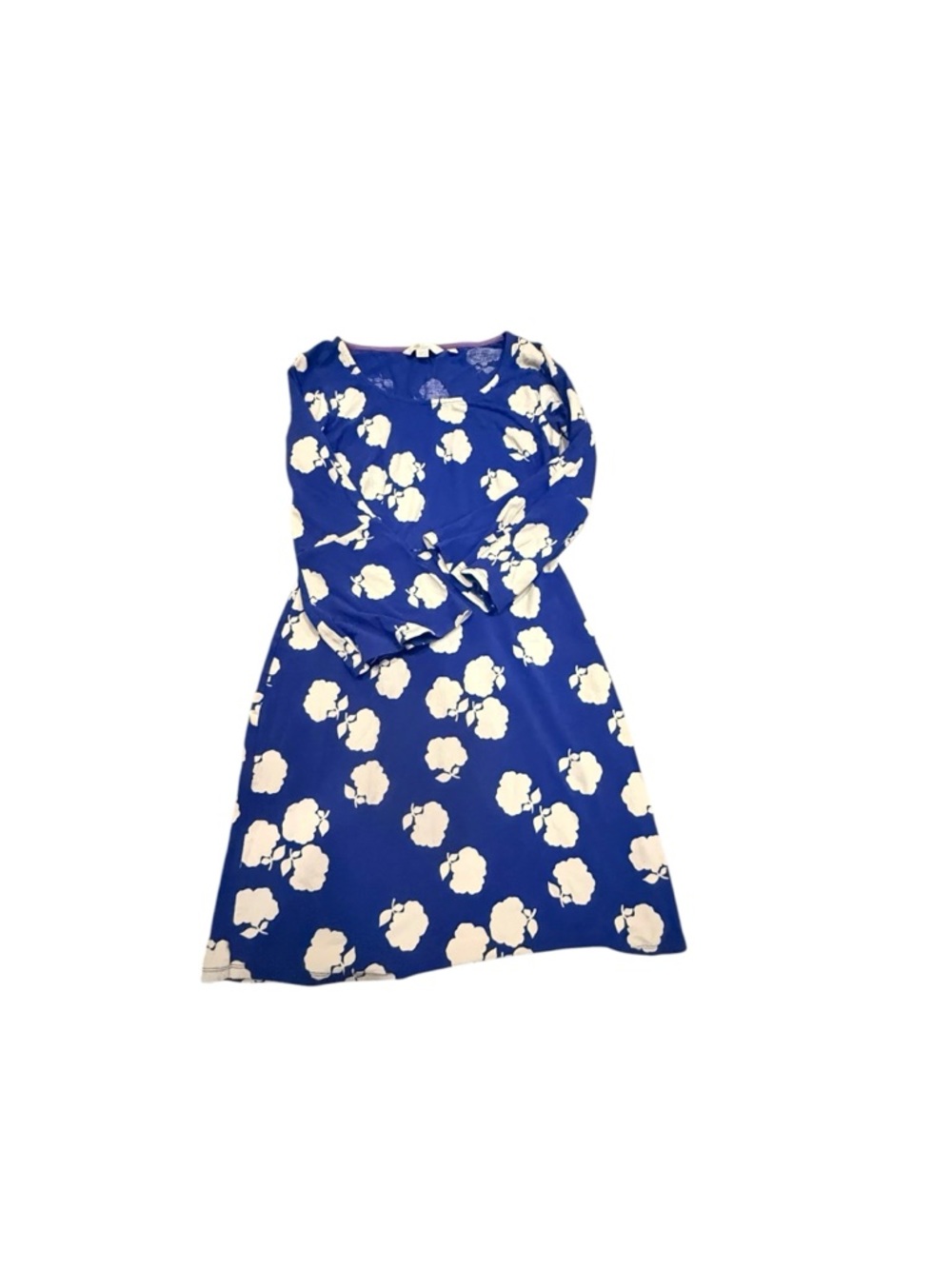 Boden Royal Blue Dress with White Floral Print